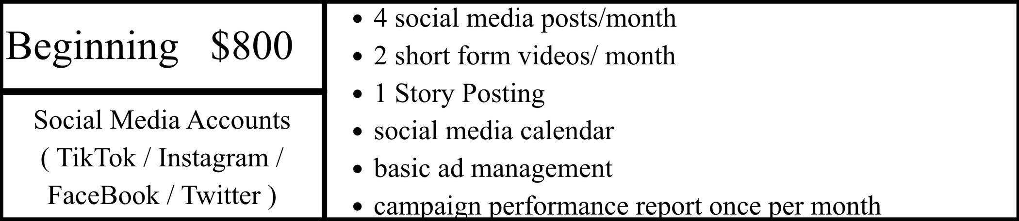 Intro - $300 ( 3 Month Limit )