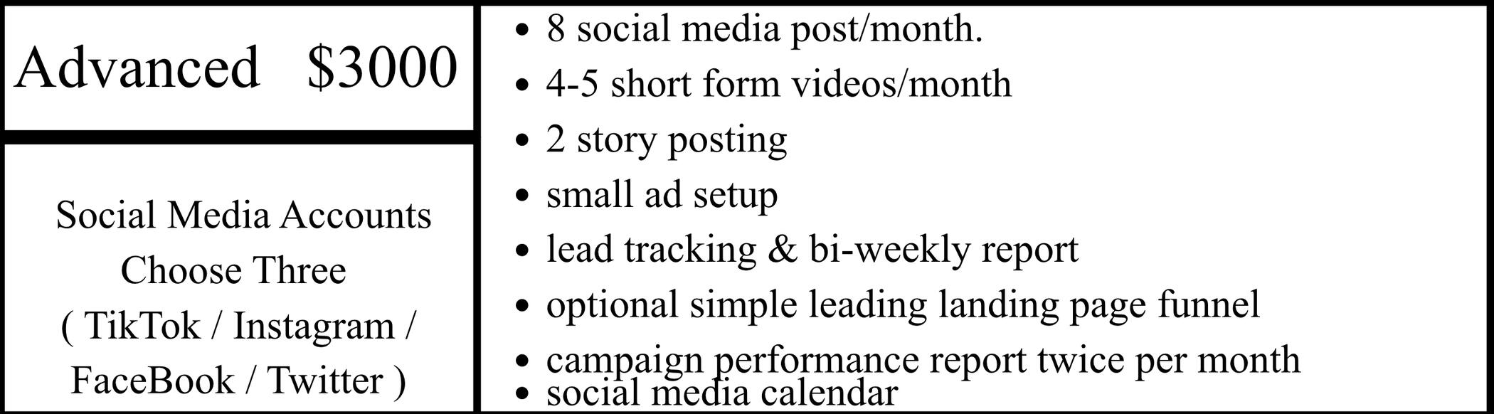 Intro - $300 ( 3 Month Limit )